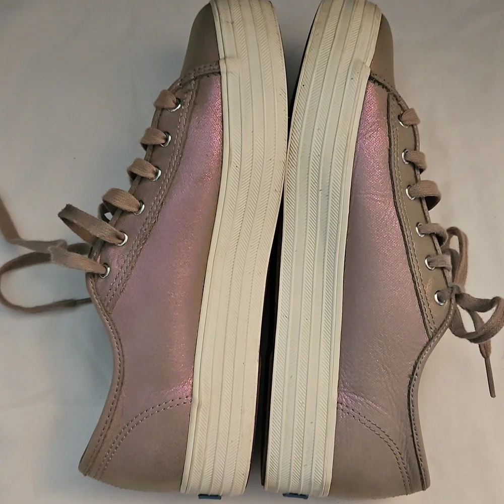 Keds Triple Kick Neon Metallic Lace Up Platform Sneaker SZ 7.5US - Picture 7 of 9